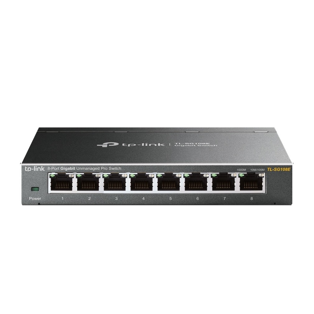 TP-Link TL-SG108E 8-Port Gigabit Easy Smart Switch Switch Zwart afbeelding