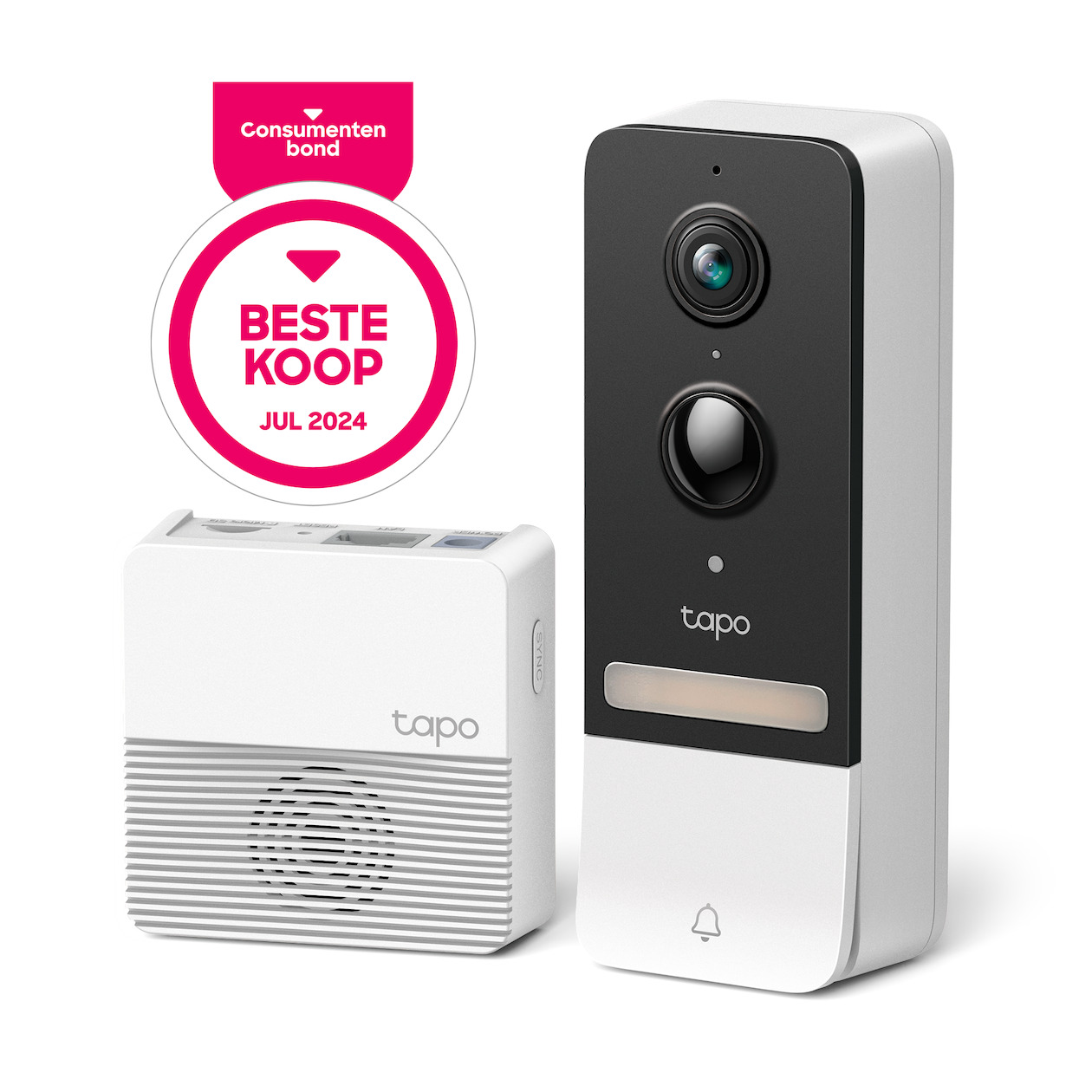 Tapo D230S1 Smart Battery Video Doorbell Slimme deurbel Zwart afbeelding