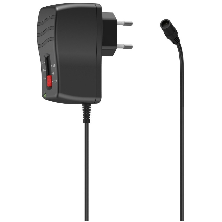 Hama Universele voedingsadapter, instelbaar, 1000mA, 12W, max. 12V, 8 adapters Wifi adapter Zwart afbeelding