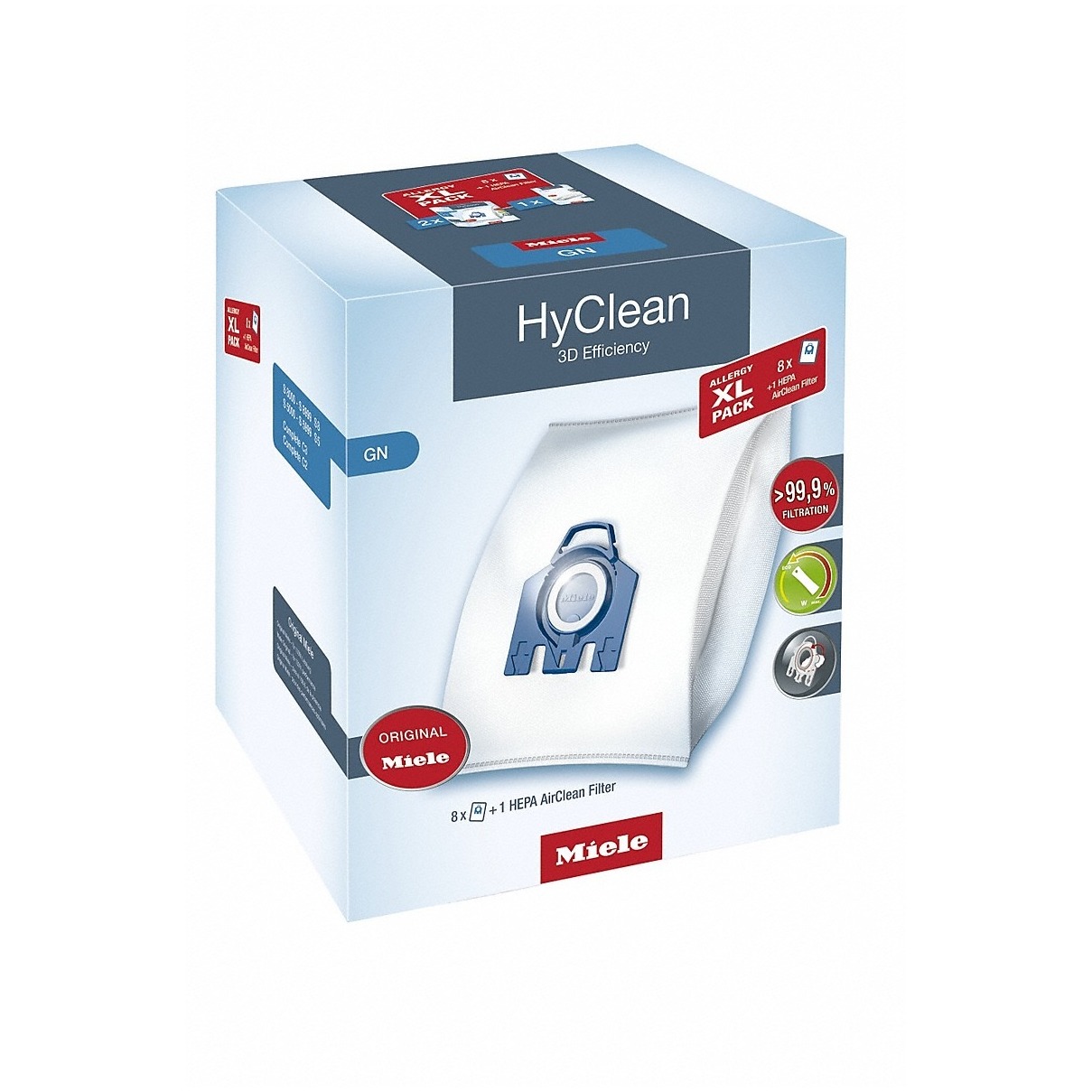 Miele HyClean 3D Efficiency GN Allergy XL Pack - Stofzuigerzakken - 8 stuks