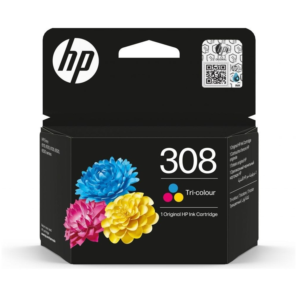 HP 308 Cartridge Inkt afbeelding