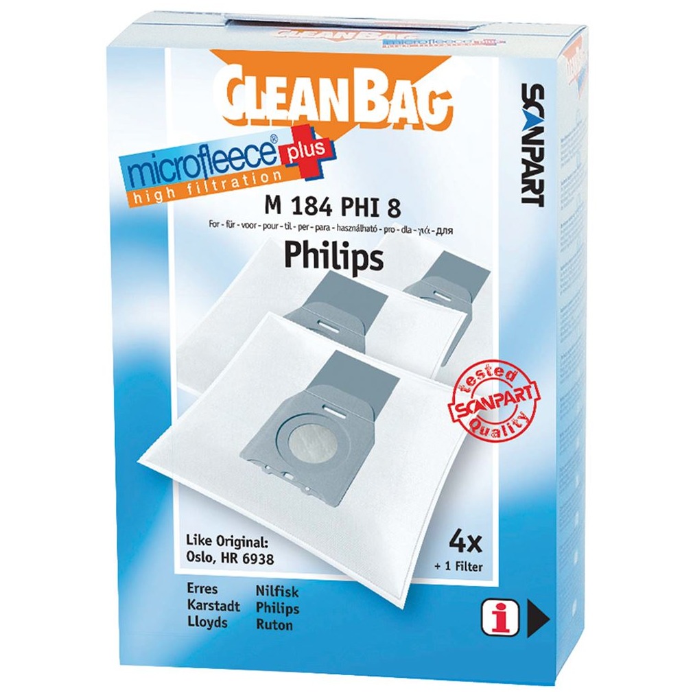 Cleanbag Philips Oslo+ HR6938 Stofzak Wit afbeelding