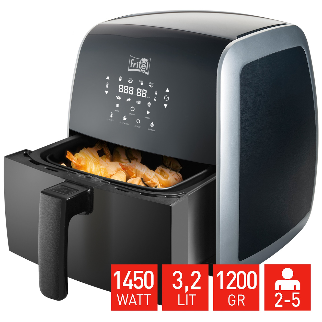 Fritel Snacktastic 5804 Airfryer Zwart