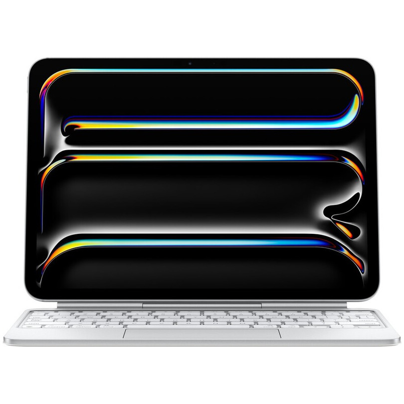 Apple Magic Keyboard voor iPad Pro 11-inch (2024) - Nederlands Tablethoesje Wit afbeelding