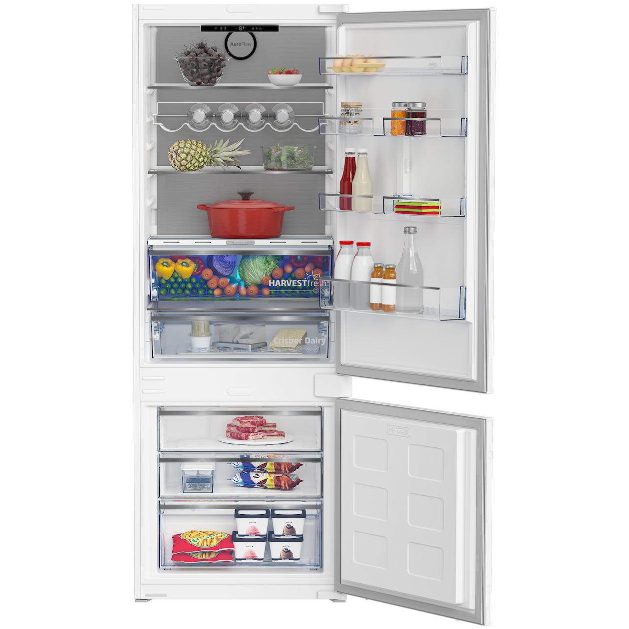 Beko BCNE400E50SHN Selective Line Inbouw koel-vriescombinatie afbeelding