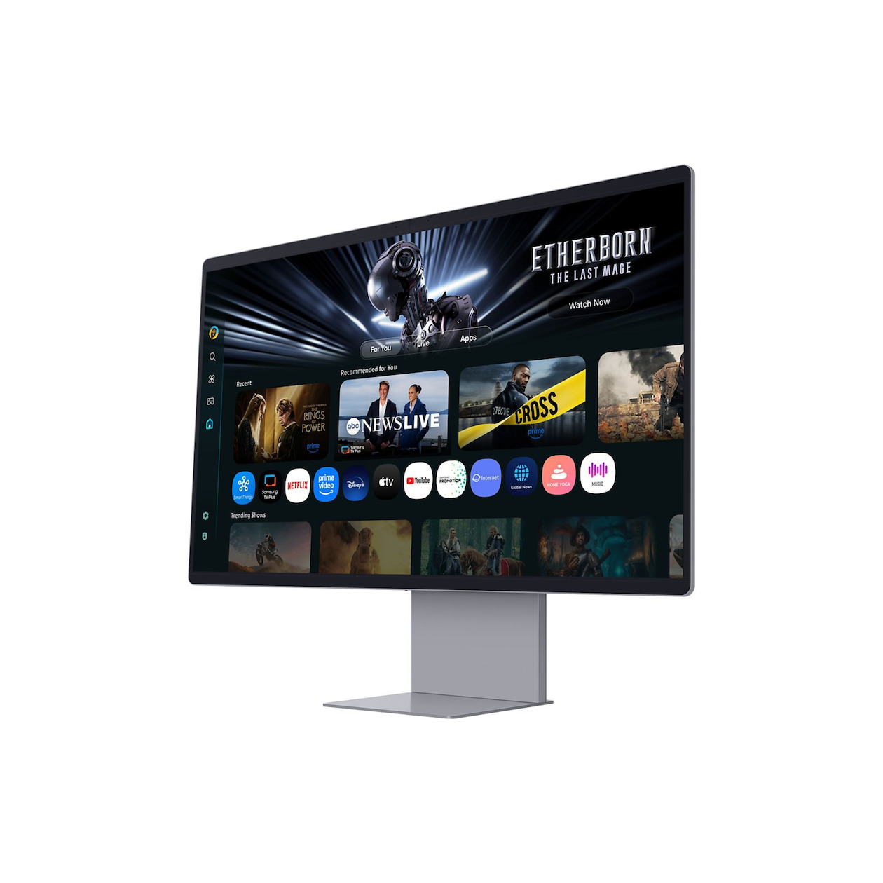 Samsung Smart Monitor M9 M90SF 4K OLED LS32FM902SUXEN Monitor Zilver, foto 2