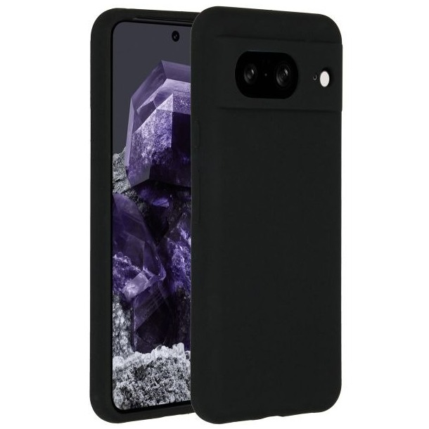 Accezz Liquid Silicone Backcover Google Pixel 8 Telefoonhoesje Zwart afbeelding