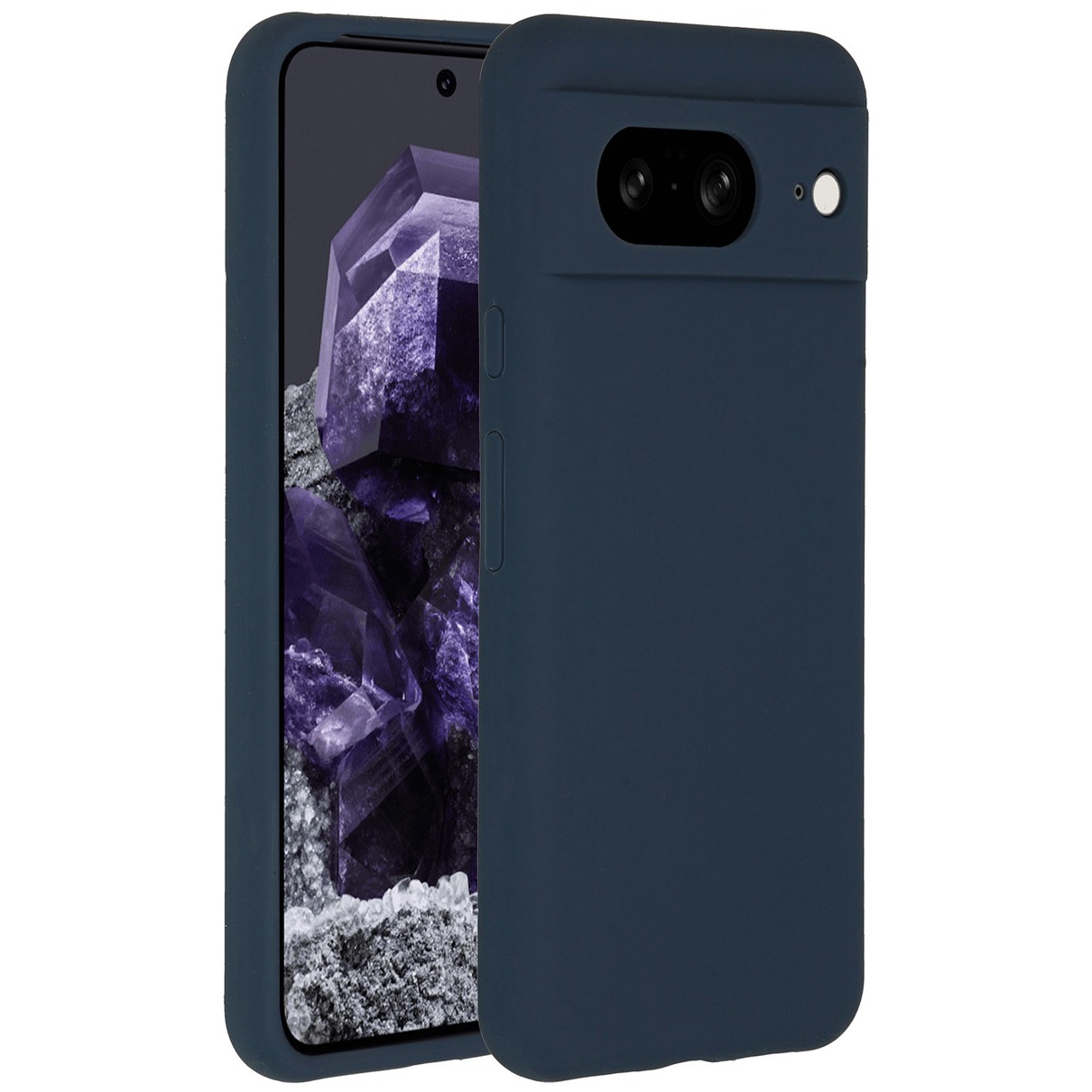 Accezz Liquid Silicone Backcover Google Pixel 8 Telefoonhoesje Blauw afbeelding