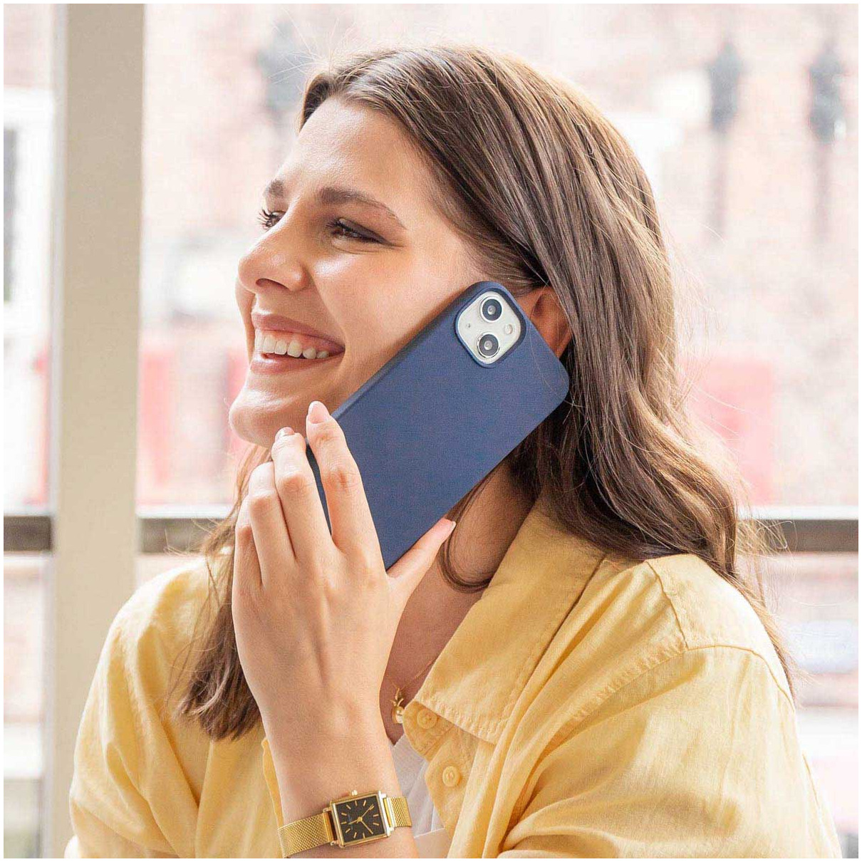 Accezz Liquid Silicone Backcover voor Samsung Galaxy S25 Telefoonhoesje Blauw