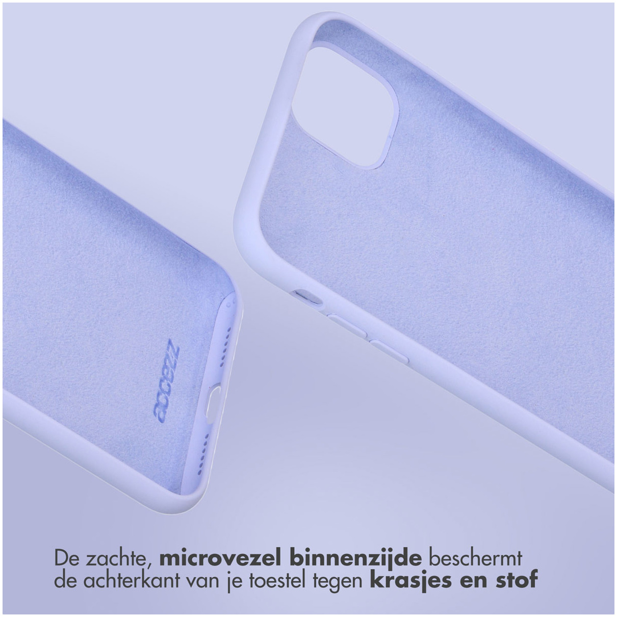 Accezz Liquid Silicone Backcover voor Samsung Galaxy S25 Telefoonhoesje Paars
