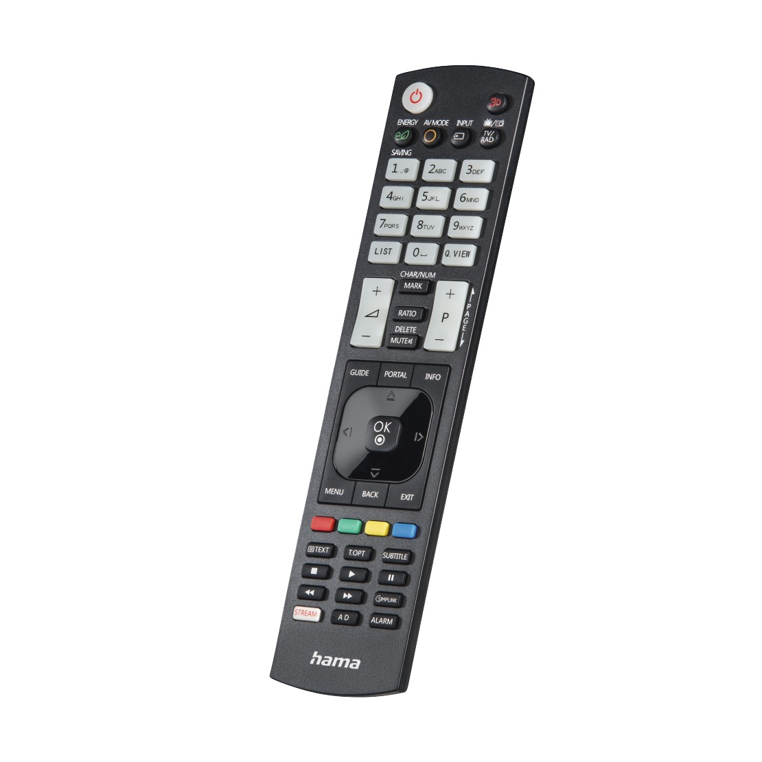 Hama Universal Remote Control voor LG TVs IR Teachable Illuminating Buttons Afstandsbediening Zwart afbeelding