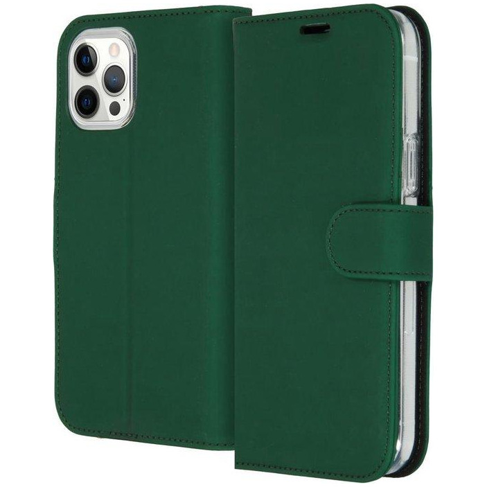 Accezz Wallet Softcase Bookcase iPhone 12 Pro Max Telefoonhoesje Groen afbeelding
