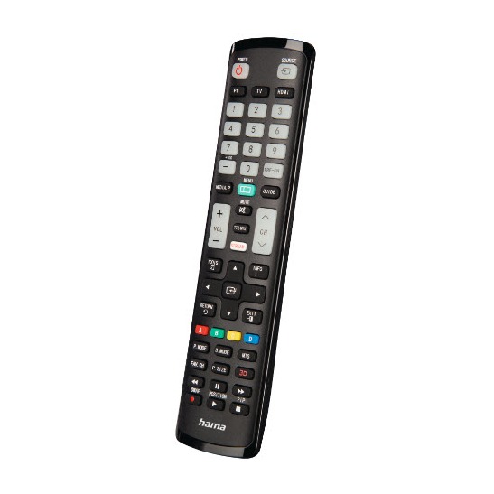 Hama Universal Remote Control voor Samsung TVs IR Teachable Illuminating Buttons Afstandsbediening Zwart afbeelding