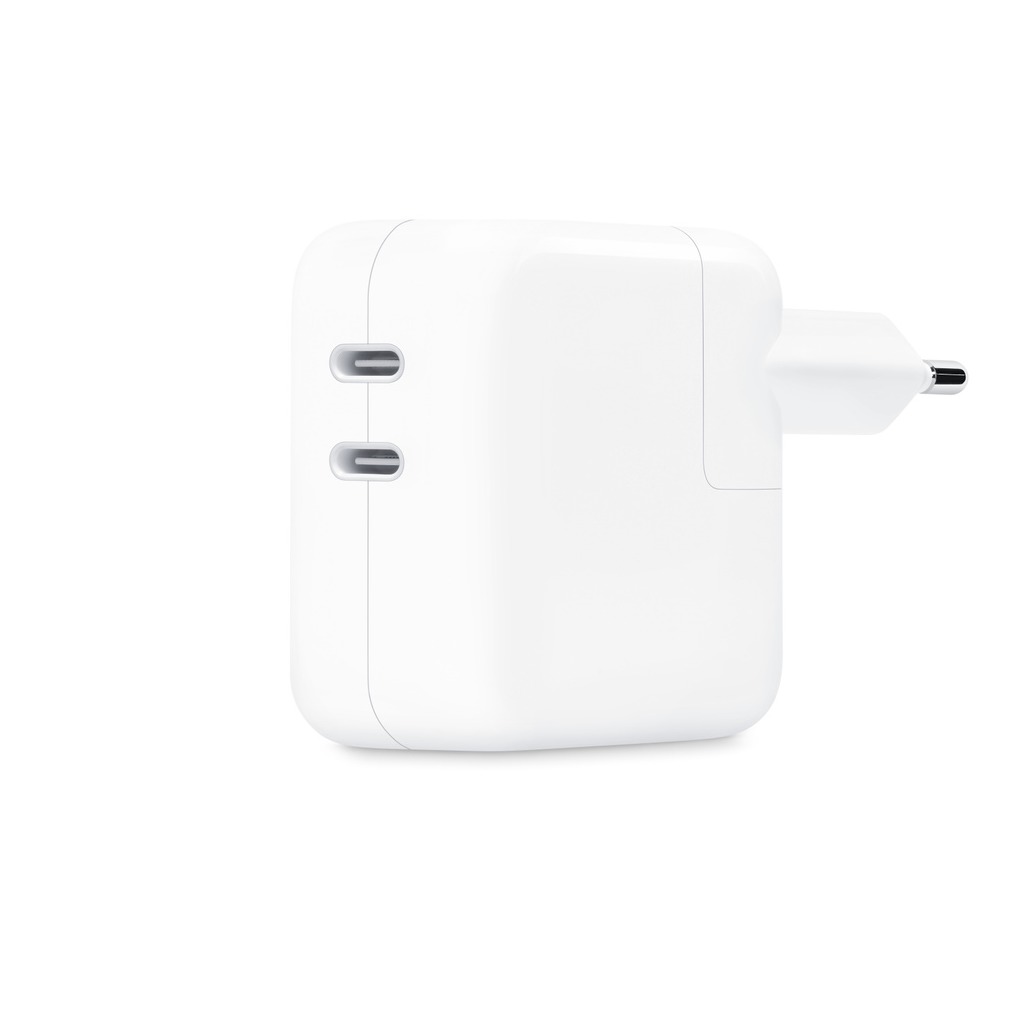 Apple Lichtnetadapter van 35 W met twee USB-C-poorten Oplader Wit afbeelding