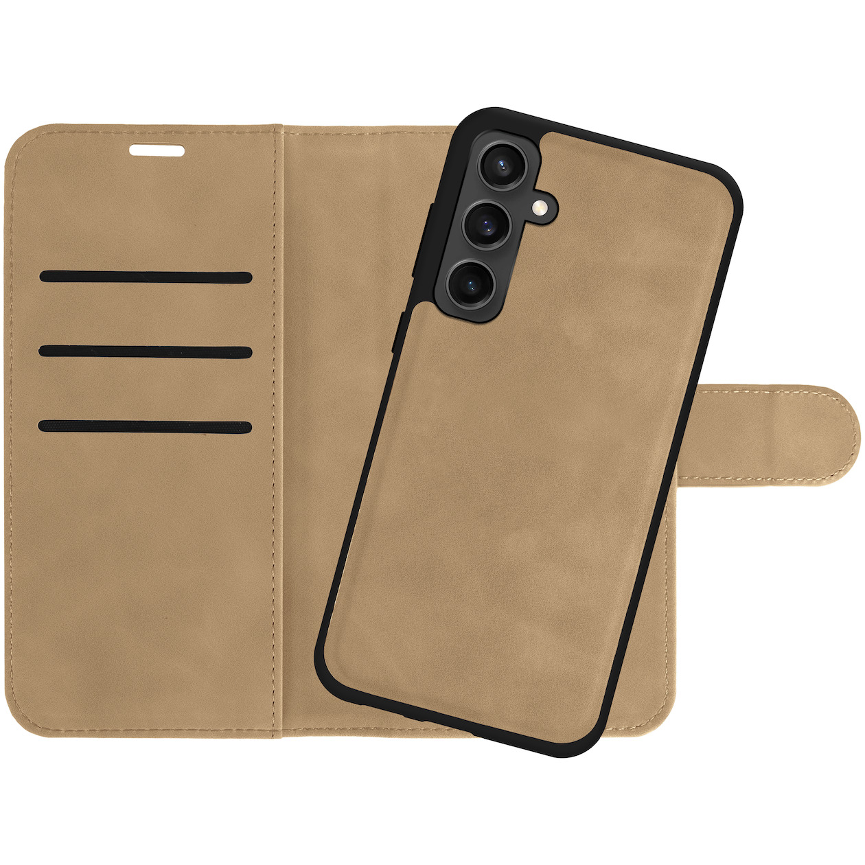 Just in Case Wallet Case 2 in 1 voor Samsung A35 Telefoonhoesje Bruin afbeelding