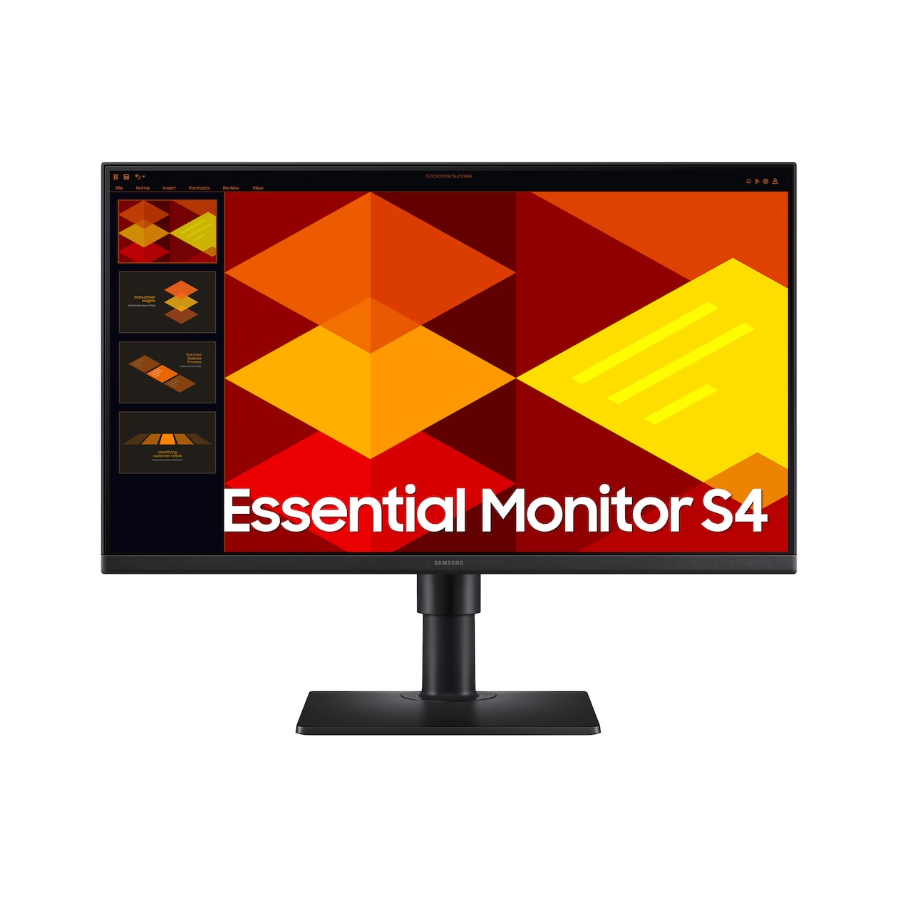 Samsung Essential S4 LS24D402GAUXEN Monitor Zwart afbeelding