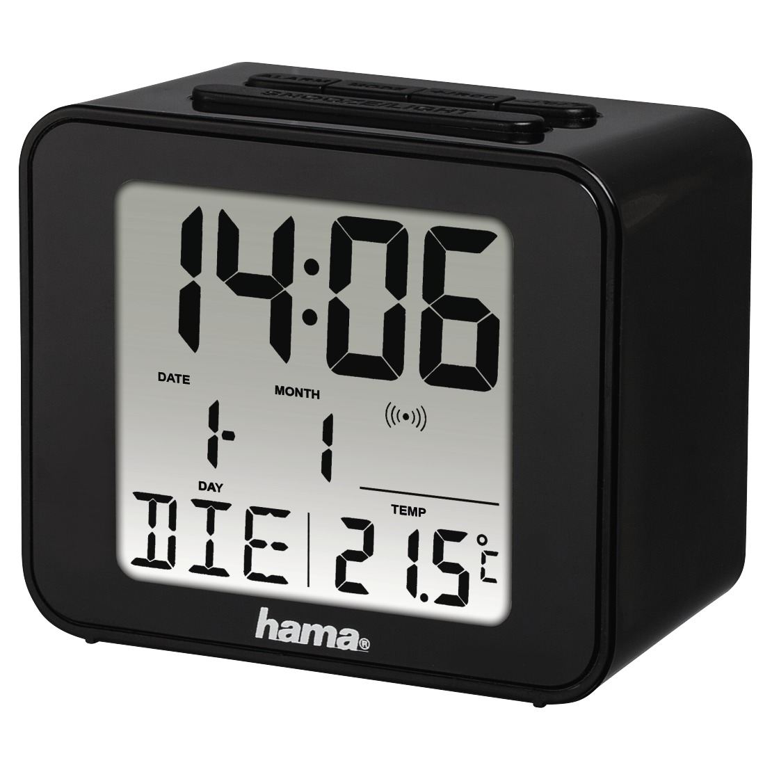 Hama Draadloze wekker Cube Wekker radio Zwart afbeelding