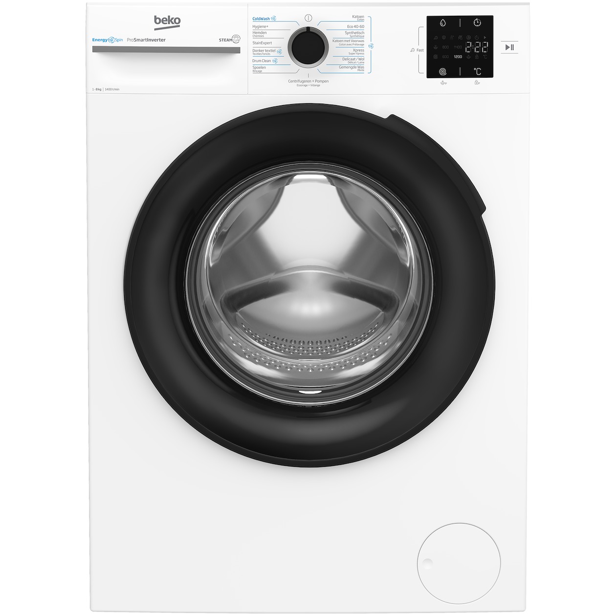 Beko BM3WFT3841W Wasmachine Grijs afbeelding