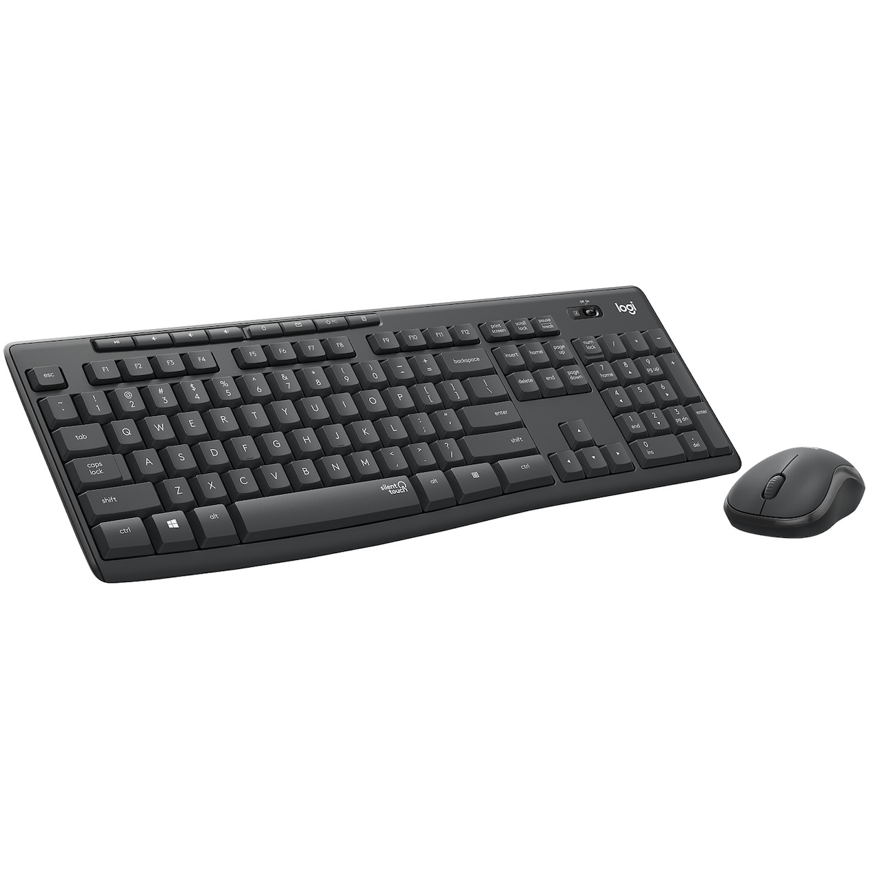 Logitech MK295 Silent Draadloze Toetsenbord en Muis QWERTY Toetsenbord Zwart