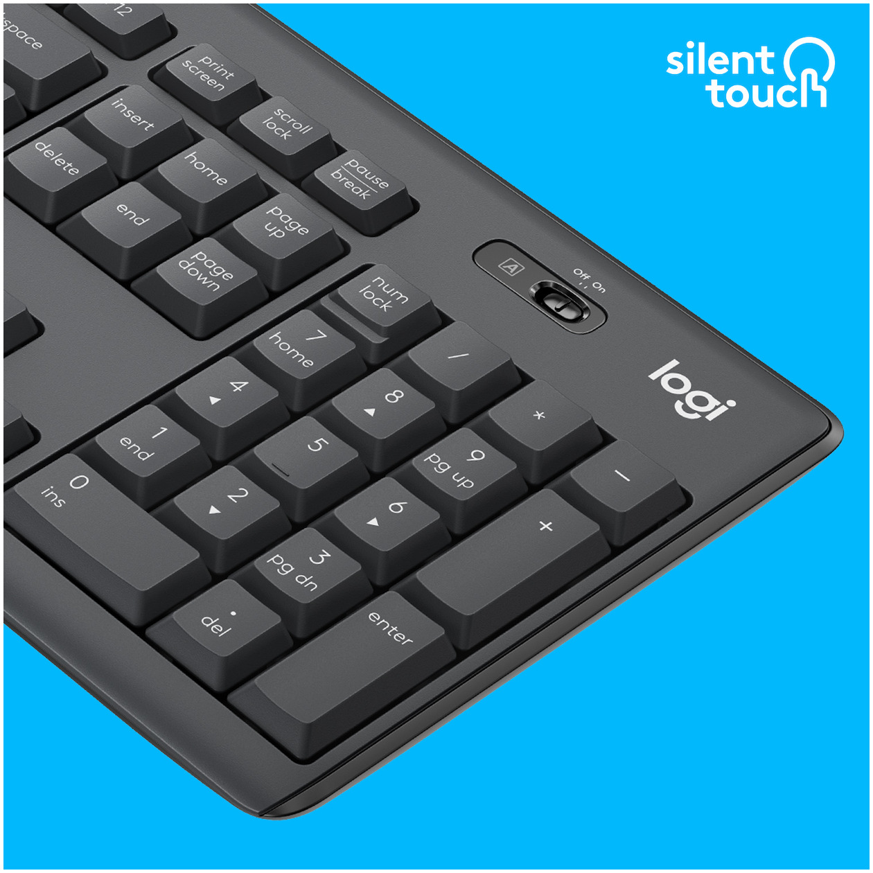Logitech MK295 Silent Draadloze Toetsenbord en Muis QWERTY Toetsenbord Zwart, foto 3