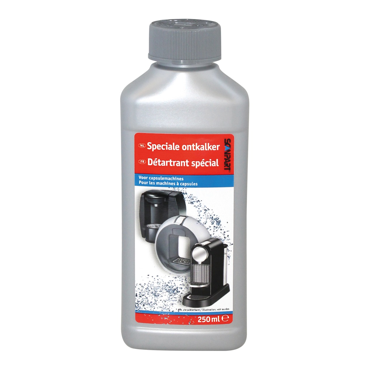 Scanpart capsule machine ontkalker 250ml Ontkalker Transparant afbeelding