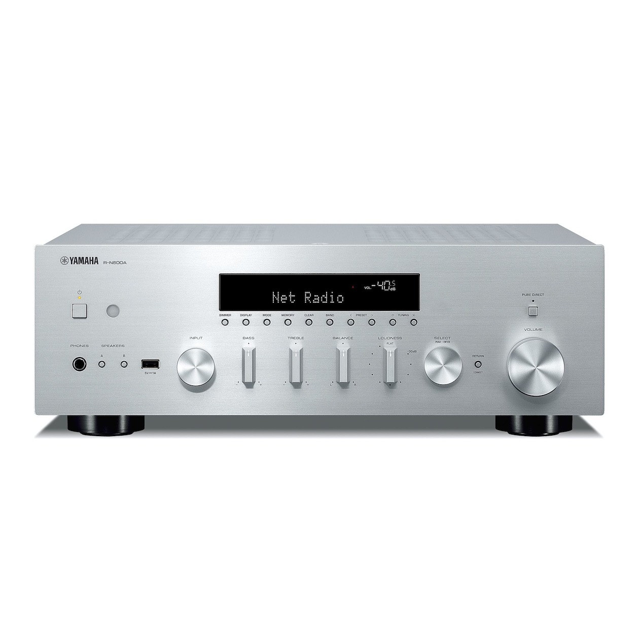 Yamaha R-N600A Receiver Zilver afbeelding