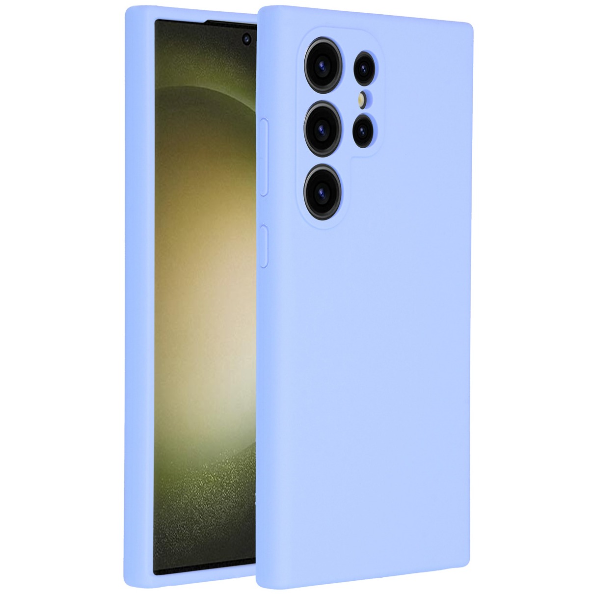 Accezz Liquid Silicone Backcover Samsung Galaxy S24 Ultra Telefoonhoesje Paars afbeelding