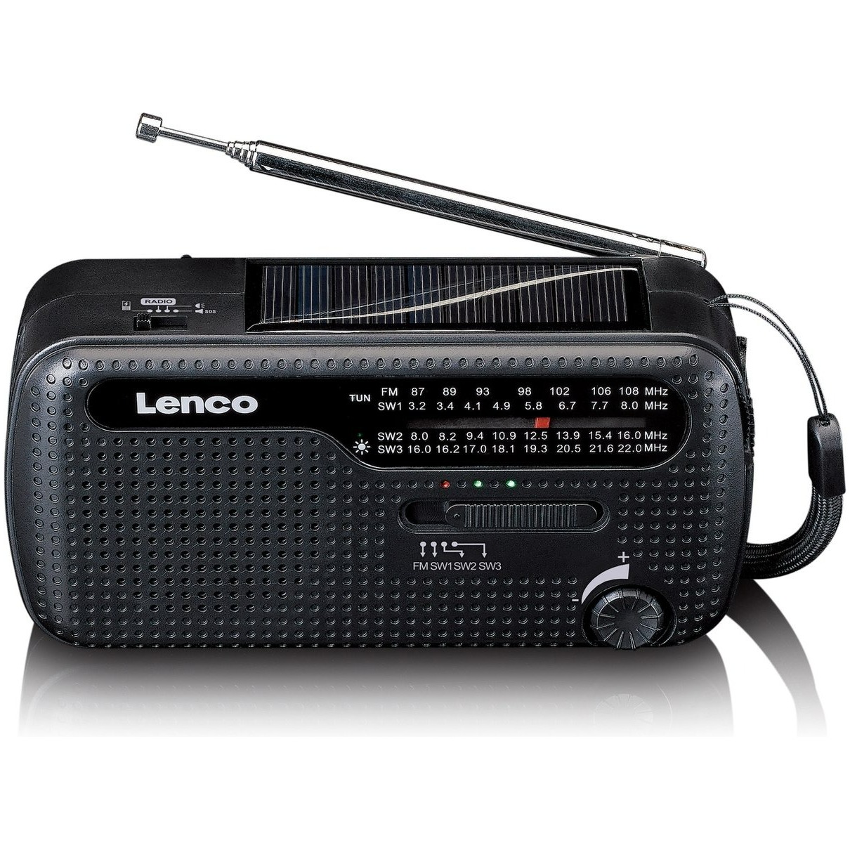 Lenco MCR-113 Noodradio FM radio Zwart afbeelding