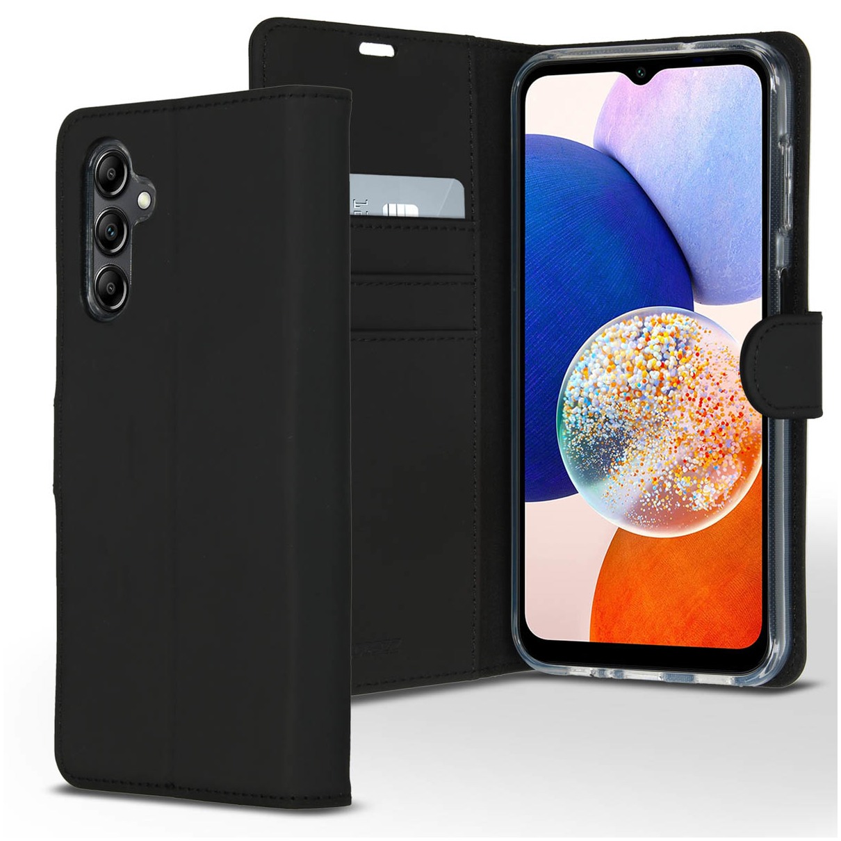 Accezz Wallet Softcase Bookcase Samsung Galaxy A14 (5G/4G) Telefoonhoesje Zwart afbeelding