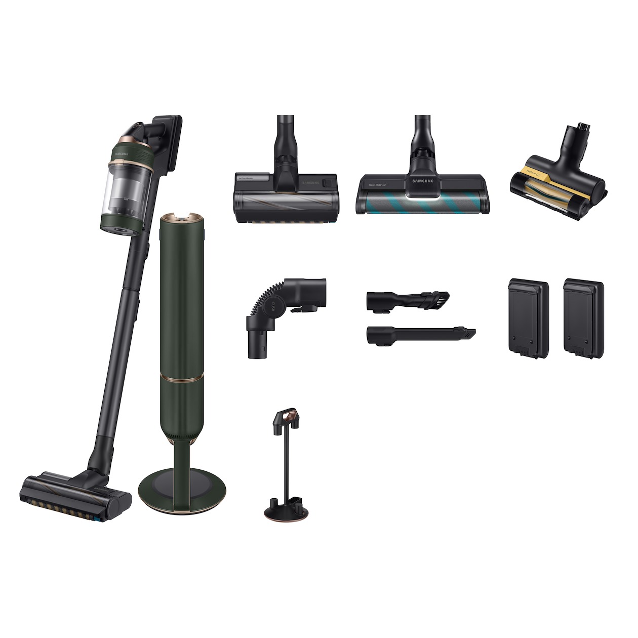Samsung Bespoke Jet Plus VS20B95943N/WA Woody Green Steelstofzuiger zonder zak Zwart afbeelding