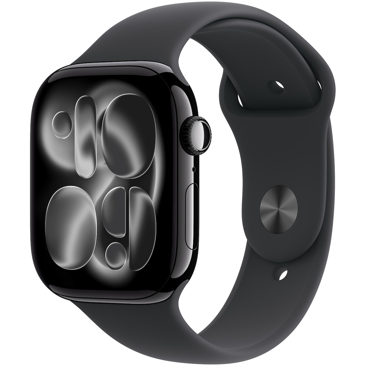 Apple Watch Series 11 GPS + Cellular 46mm Jet Black Aluminium Case met Black Sport Band - S/M Smartwatch Zwart