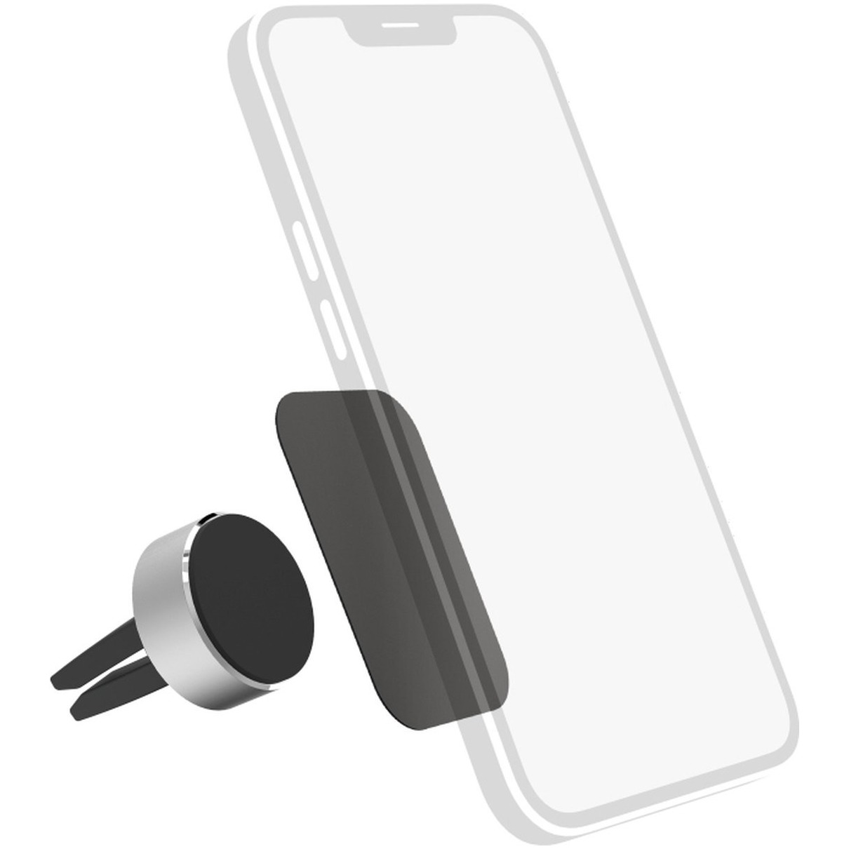 Hama Universele Smartphonehouder Magnet Alu Telefoonhouder Zwart afbeelding