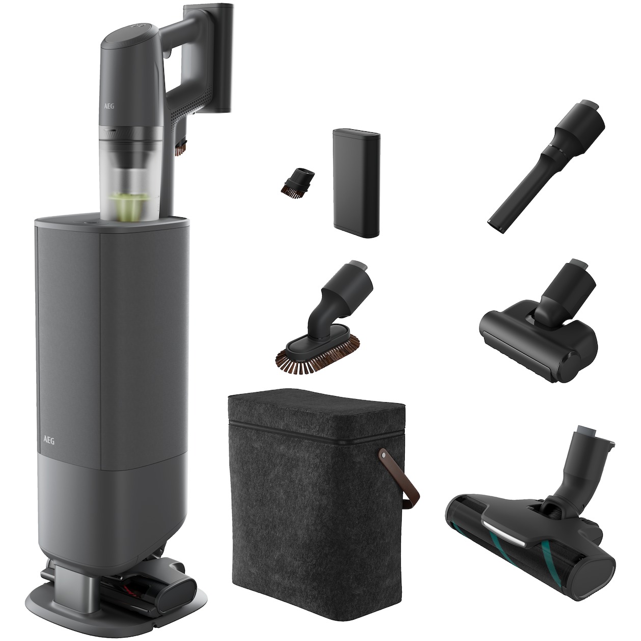 AEG AP83A25XNX Steelstofzuiger zonder zak Grijs afbeelding