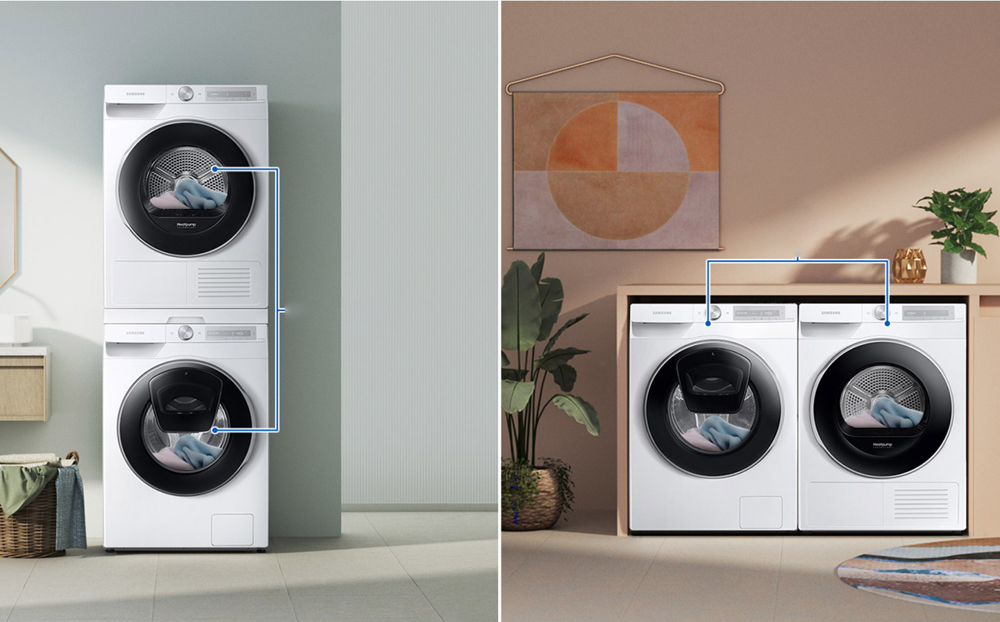 Oneindigheid oplichterij Doen Hoe plaats je een droger op een wasmachine? | Expert.nl