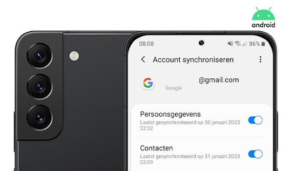 Gegevens synchroniseren Android-telefoon