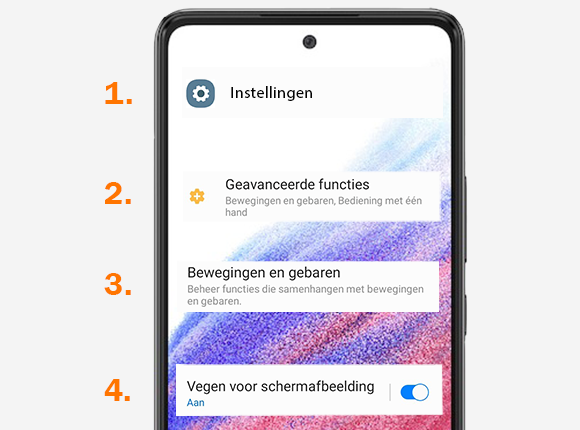 Samsung screenshot vegen