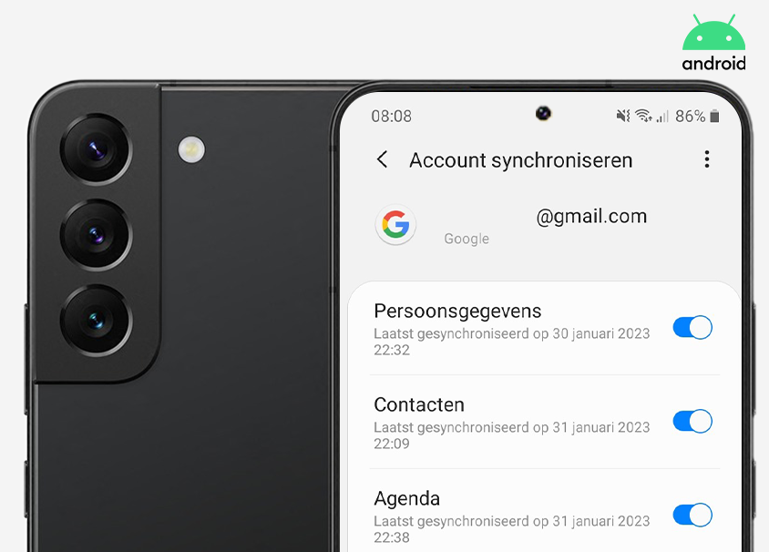 Gegevens synchroniseren Android