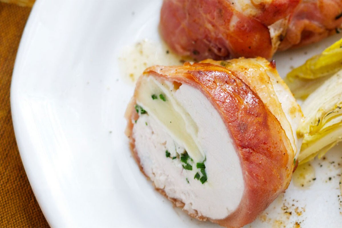 Kipfilet met brie en rauwe ham