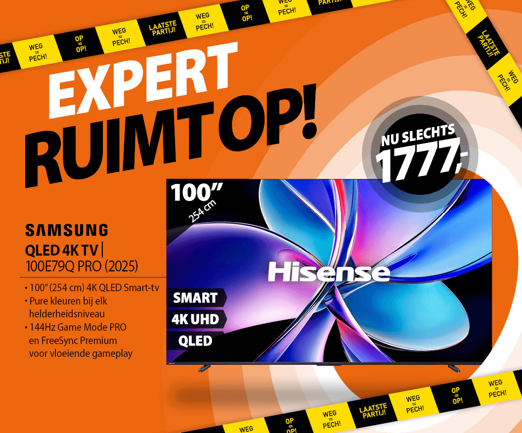 Bekijk Opruiming Hisense 100E79Q PRO (2025) deal