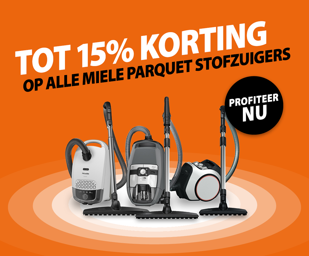  tot 15% korting op miele parketstofzuigers