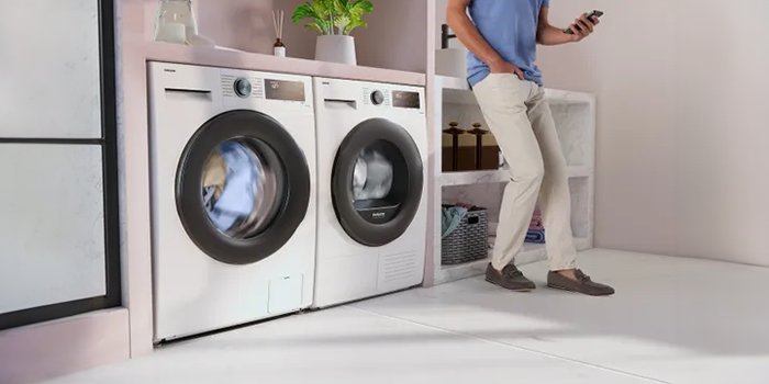 Samsung wasmachine en droger met bijpassend design