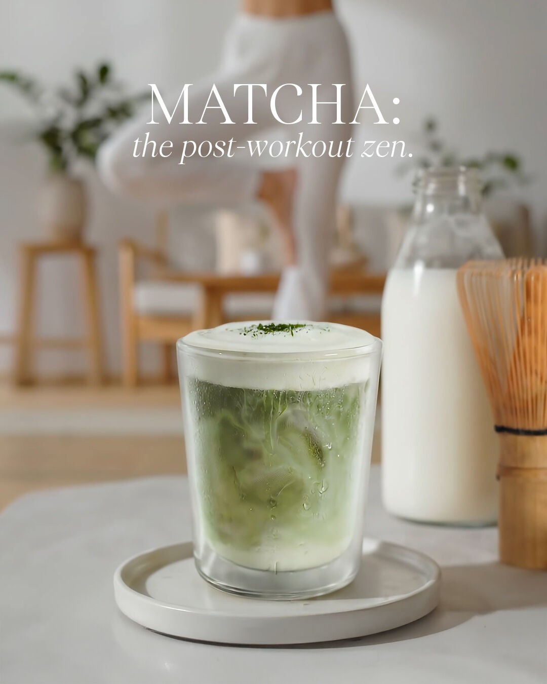 Frisse groene Iced Matcha